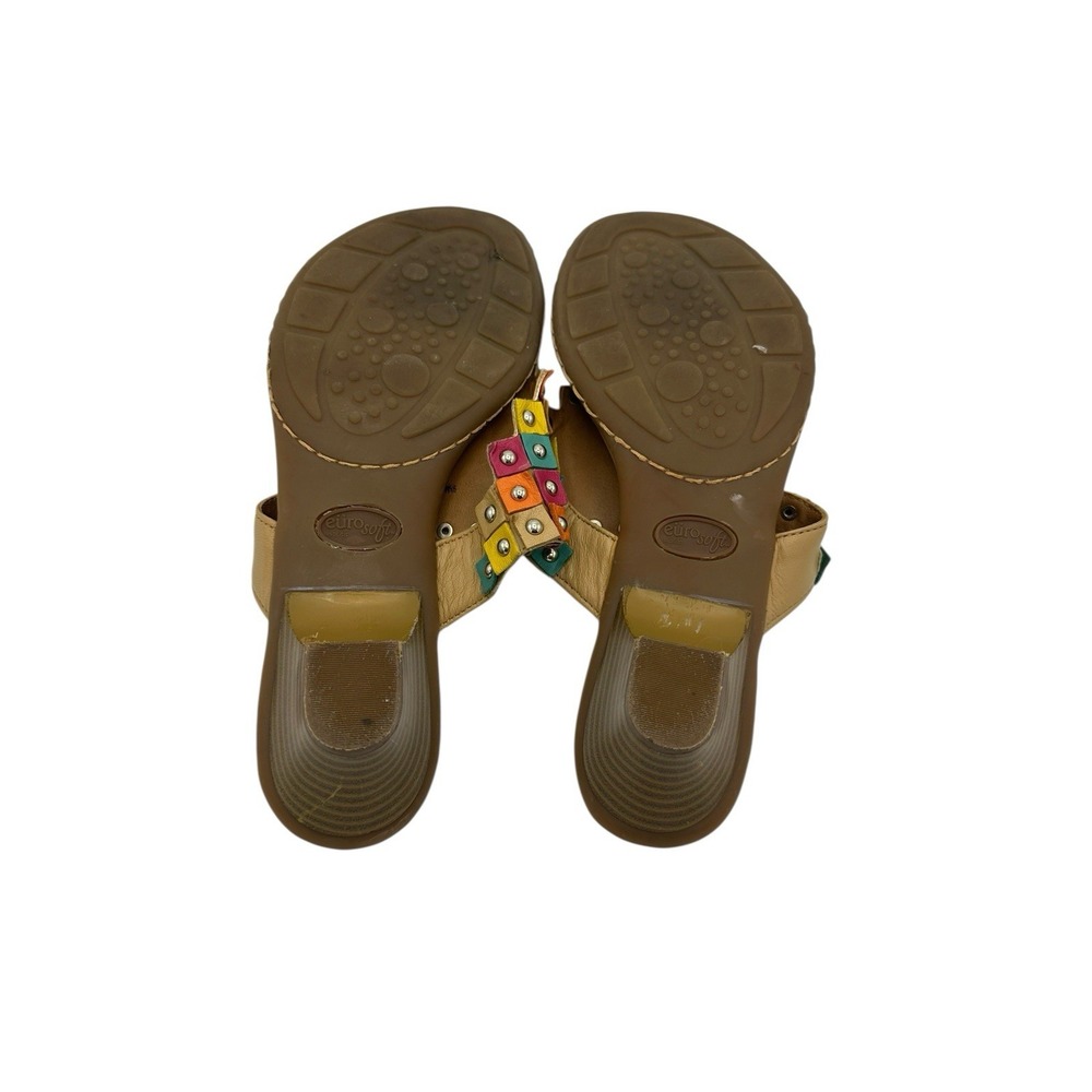 Eurosoft‎ by Sofft Sandals Thong Flip Flop Low Kitten Heel Women's Size 9.5 - Picture 7 of 7